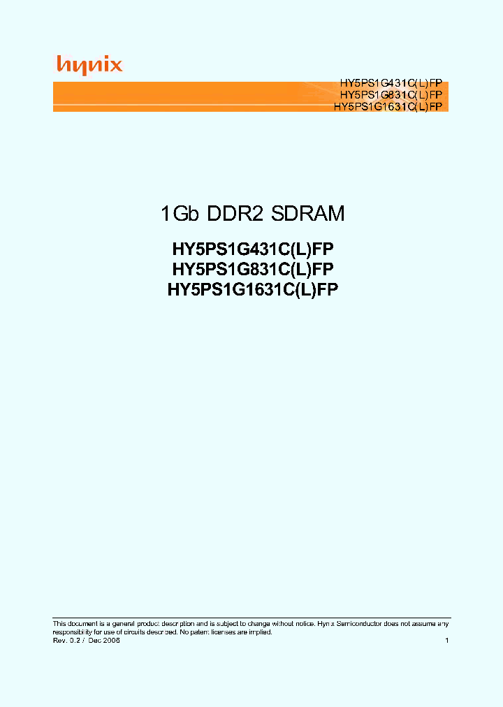 HY5PS1G831CFP-Y5_2267267.PDF Datasheet