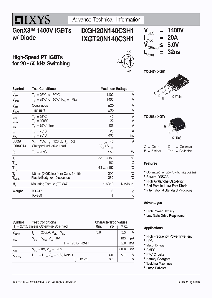 IXGT20N140C3H1_2267048.PDF Datasheet