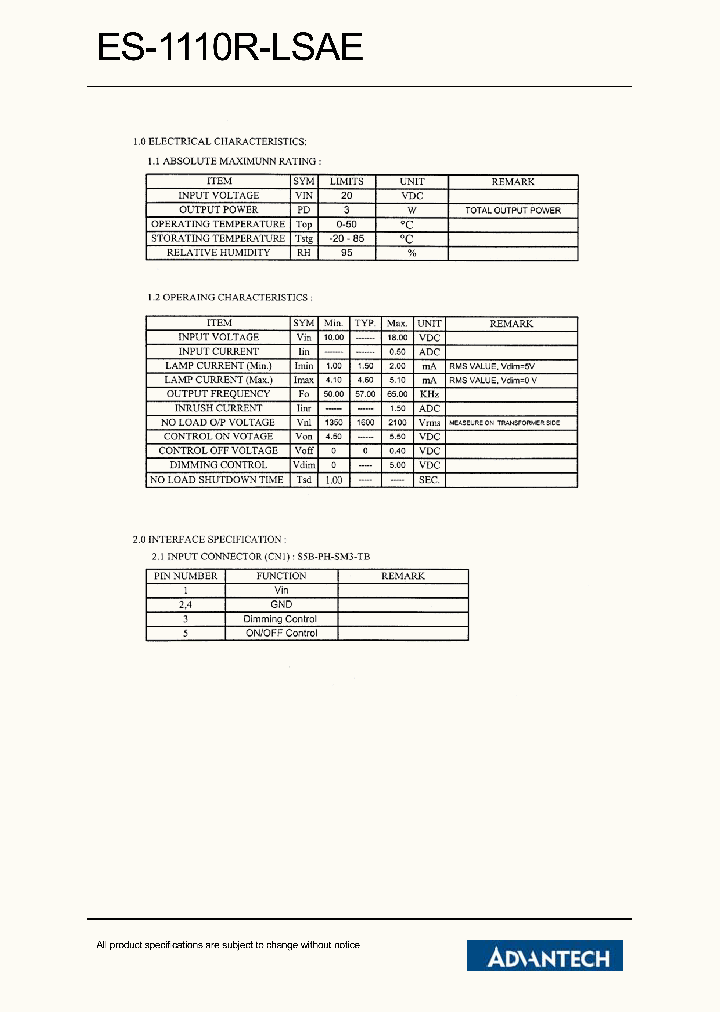 ES-1110R-LSAE_2268787.PDF Datasheet