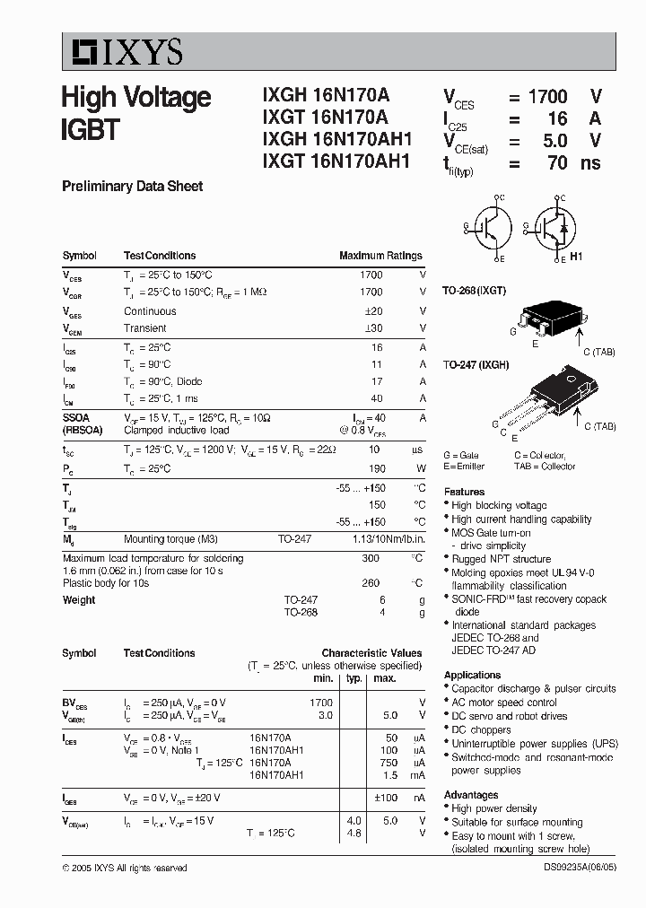 IXGH16N170A05_2269196.PDF Datasheet