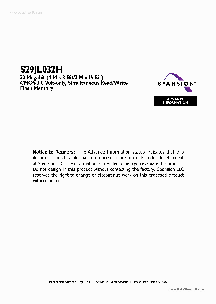 29JL032H70TFI020_2268843.PDF Datasheet