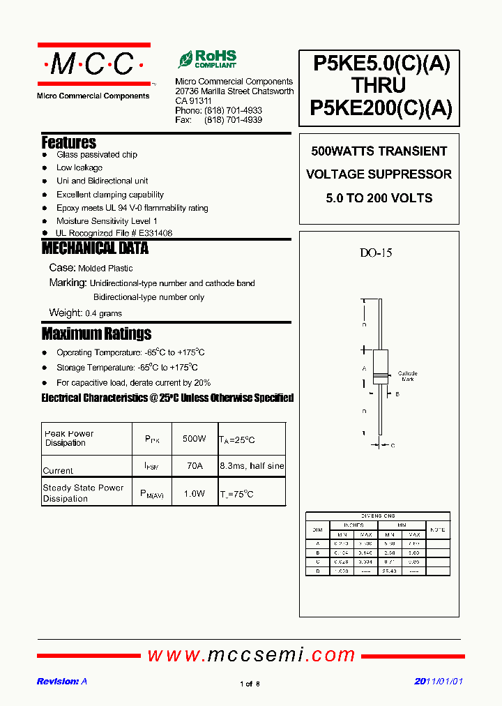 P5KE90_2269145.PDF Datasheet