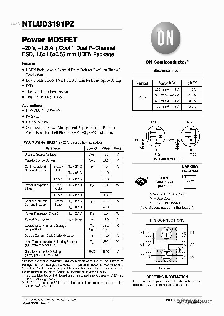 NTLUD3191PZ_2269406.PDF Datasheet