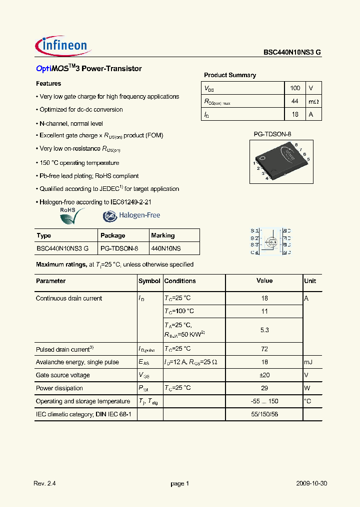 BSC440N10NS3G_2272196.PDF Datasheet
