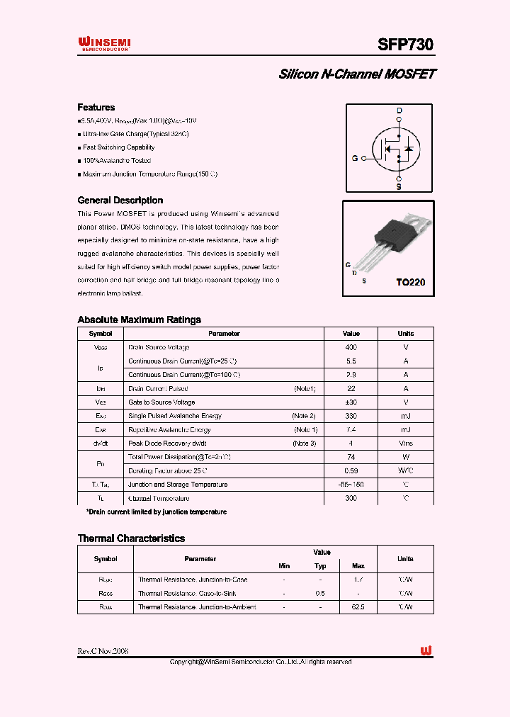SFP730_2275796.PDF Datasheet