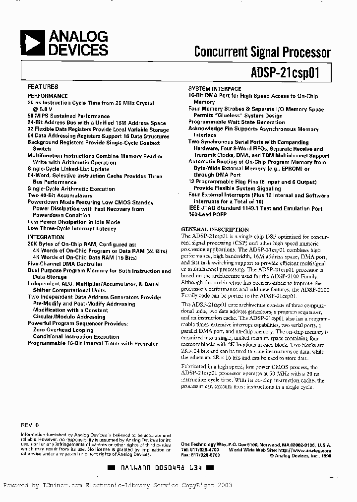 ADSP21CSP01BS200_2275365.PDF Datasheet