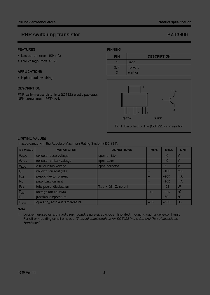 PZT3906TR_2276302.PDF Datasheet