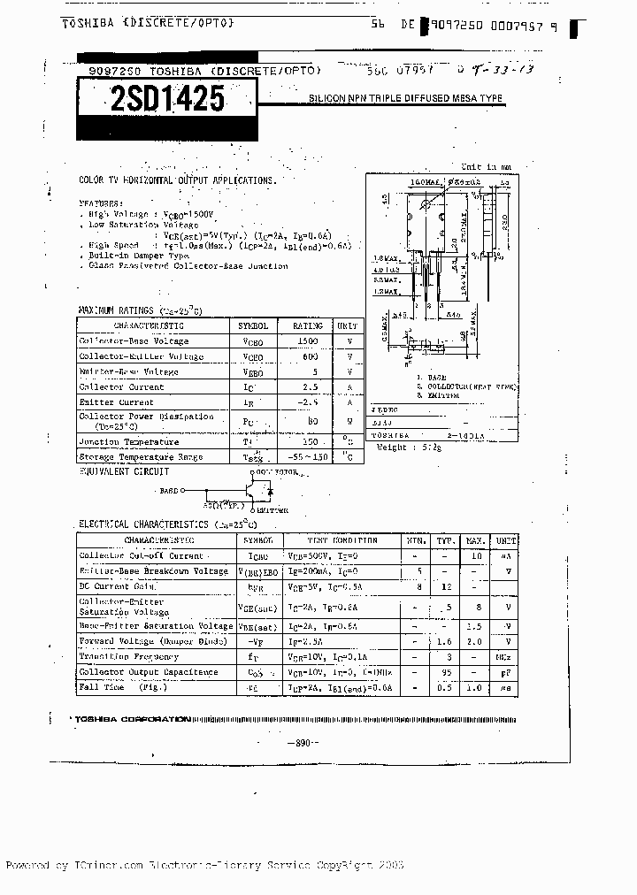 2SD1424R_2276906.PDF Datasheet