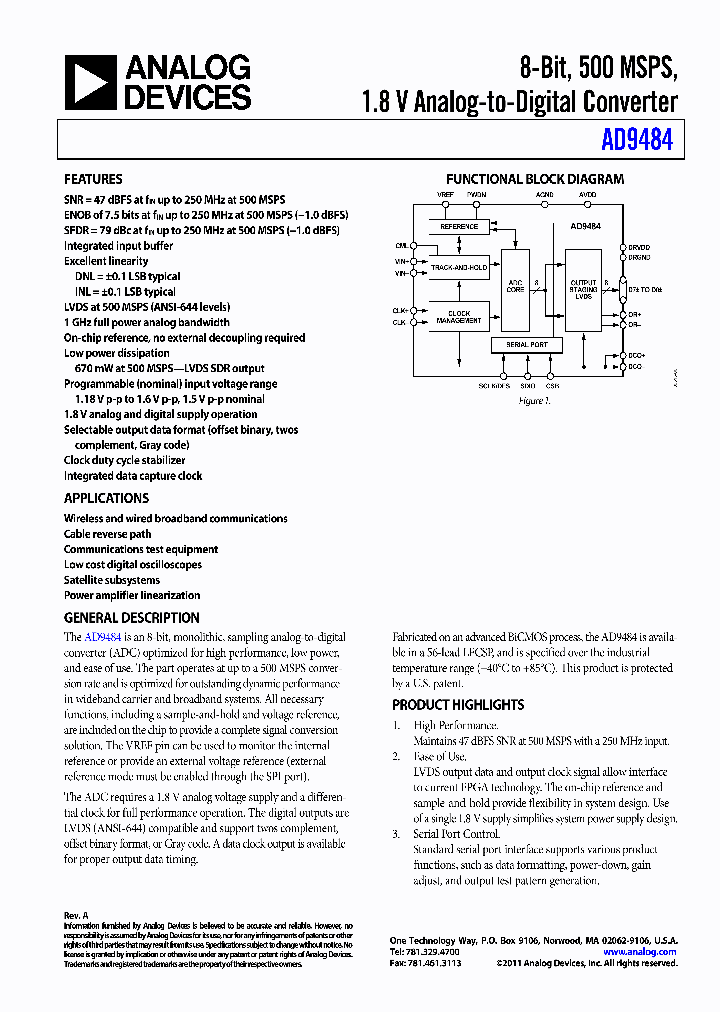 AD9484BCPZ-500_2276667.PDF Datasheet