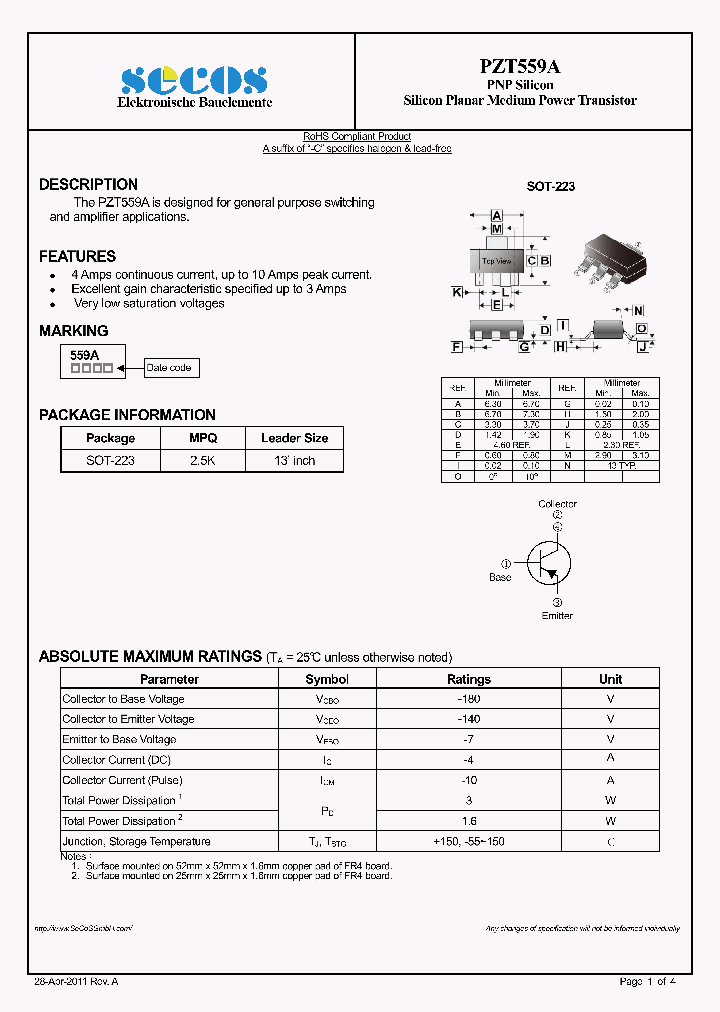 PZT559A_2281344.PDF Datasheet