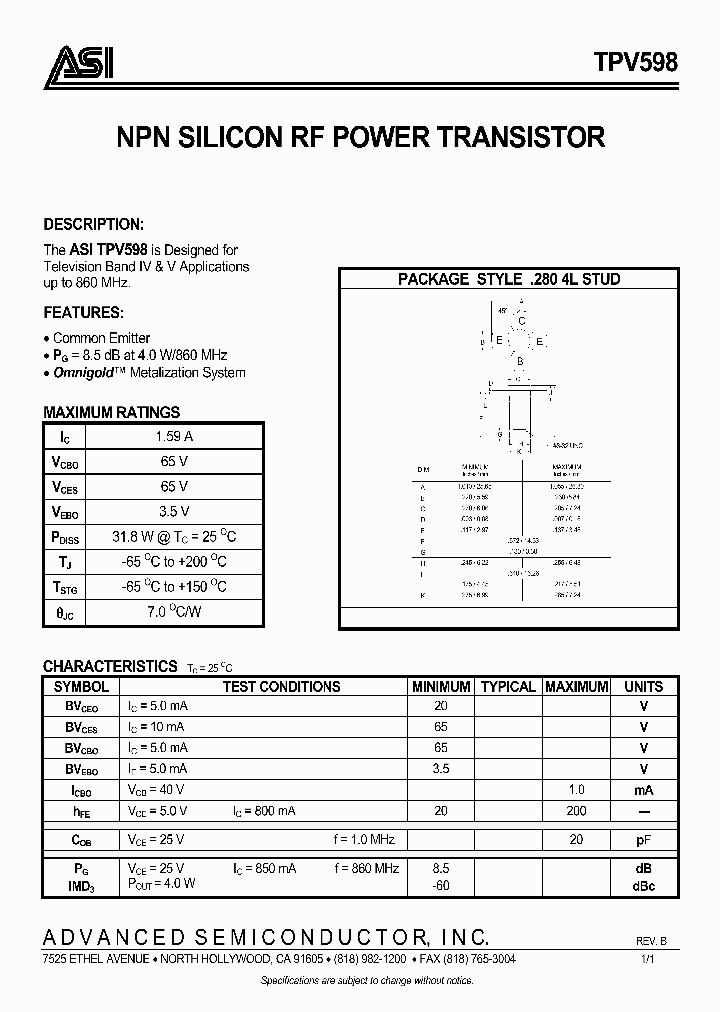TPV598_2281839.PDF Datasheet