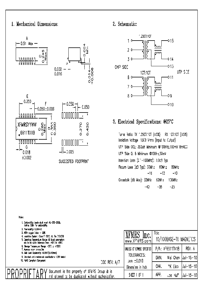 XF6611TX1B10_2282015.PDF Datasheet