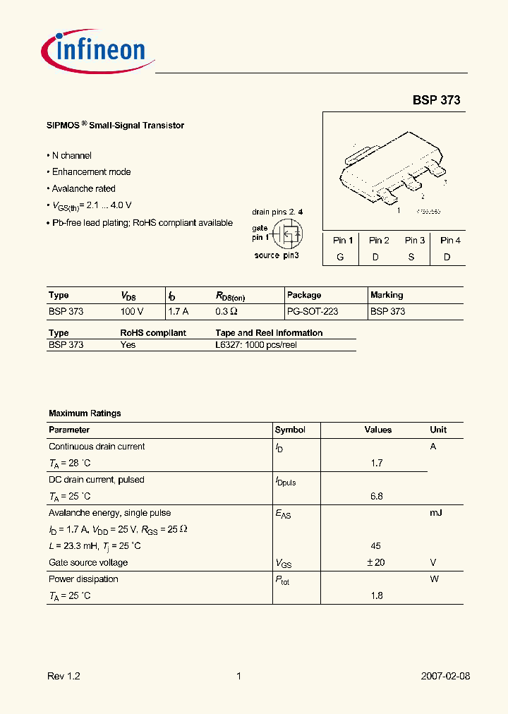 BSP37307_2286717.PDF Datasheet