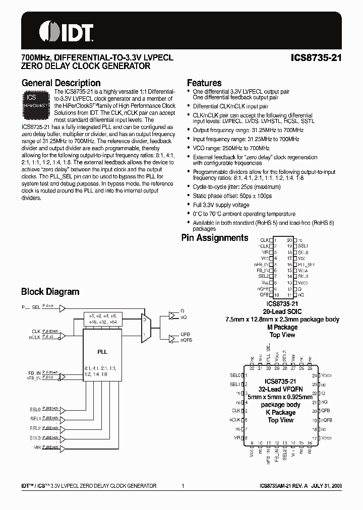 8735AK-21LF_2286780.PDF Datasheet