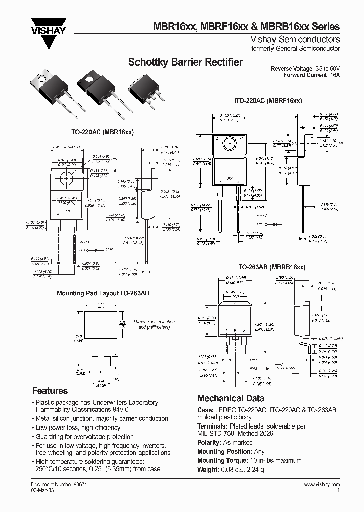 MBRB1650_2289867.PDF Datasheet