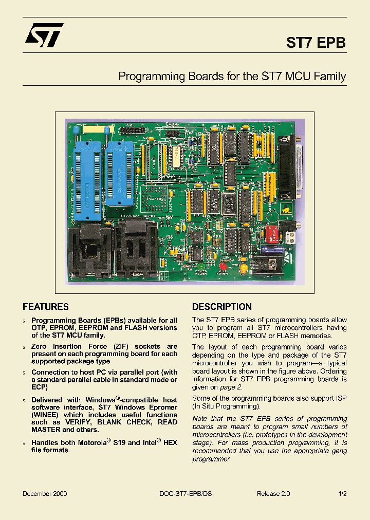 DOC-ST7EPBDS_2291225.PDF Datasheet