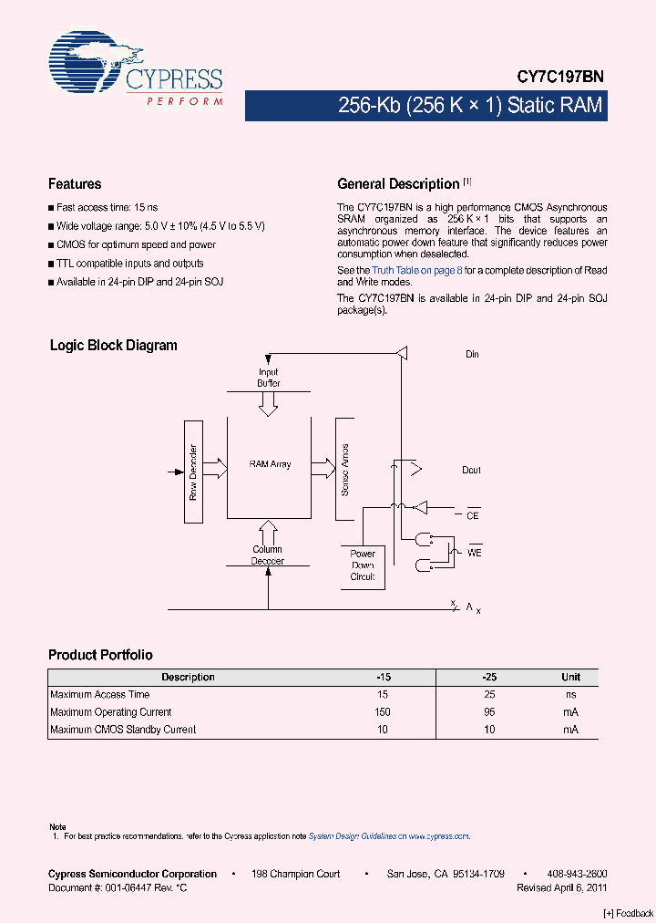 CY7C197BN-25PC_2291374.PDF Datasheet