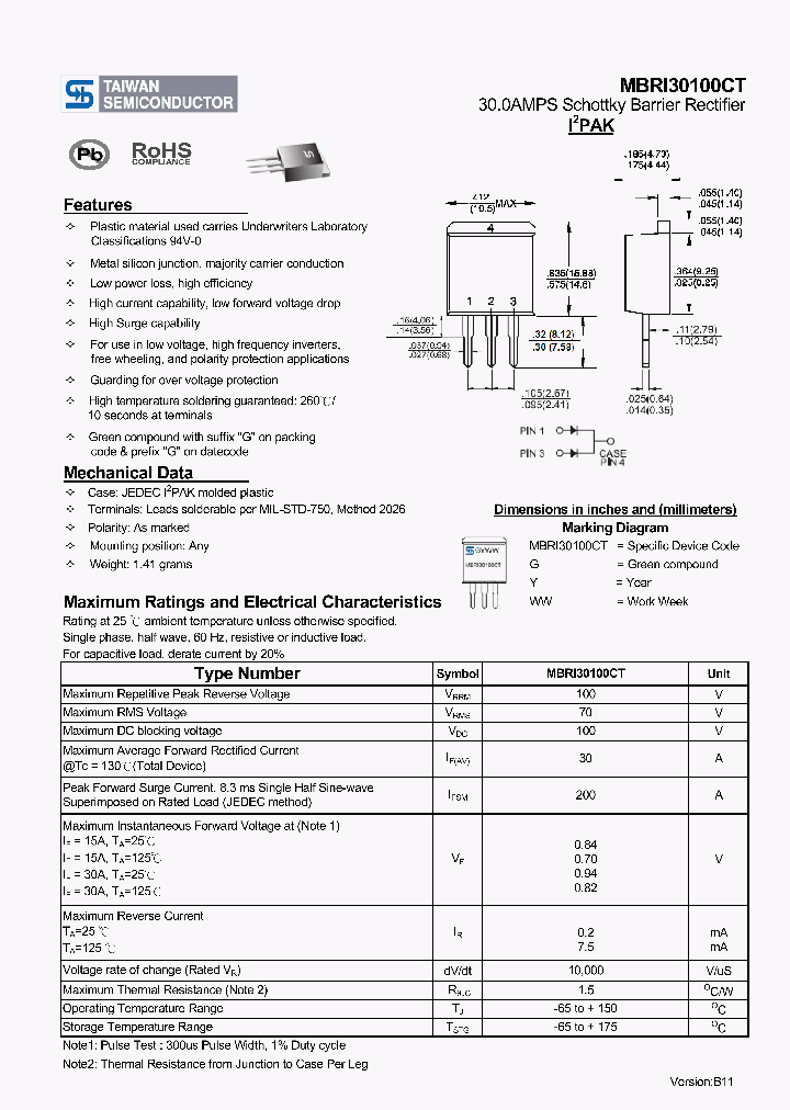 MBRI30100CT11_2292474.PDF Datasheet