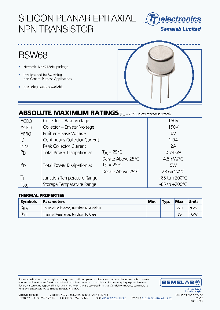 BSW68_2292922.PDF Datasheet