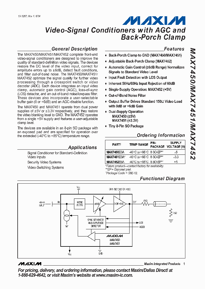 MAX7450_2296292.PDF Datasheet