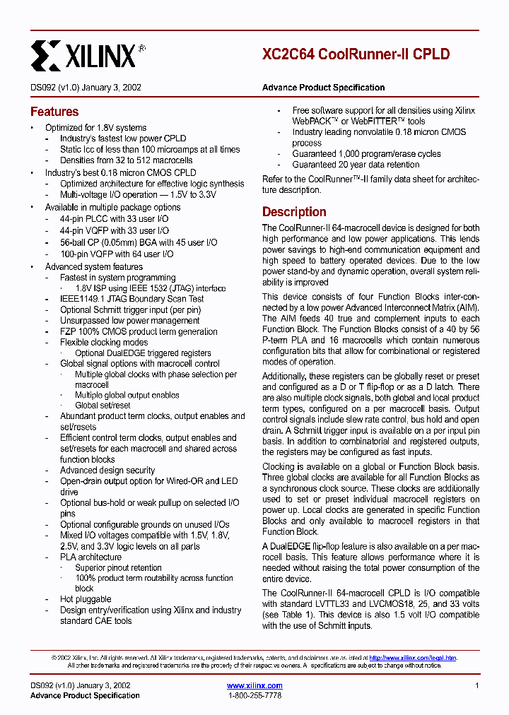 XC2C64-SERIES_2296629.PDF Datasheet