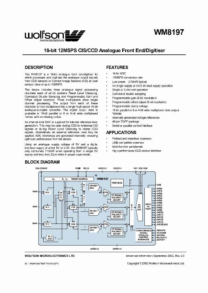 WM8197_2298133.PDF Datasheet
