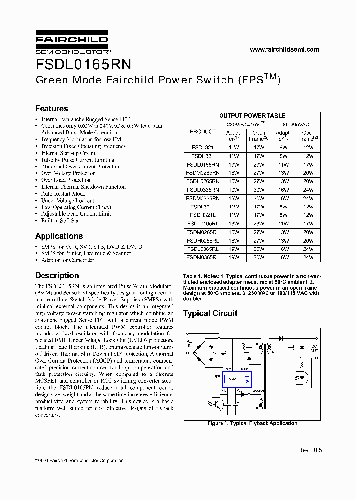 FSDL0165RN_2298911.PDF Datasheet