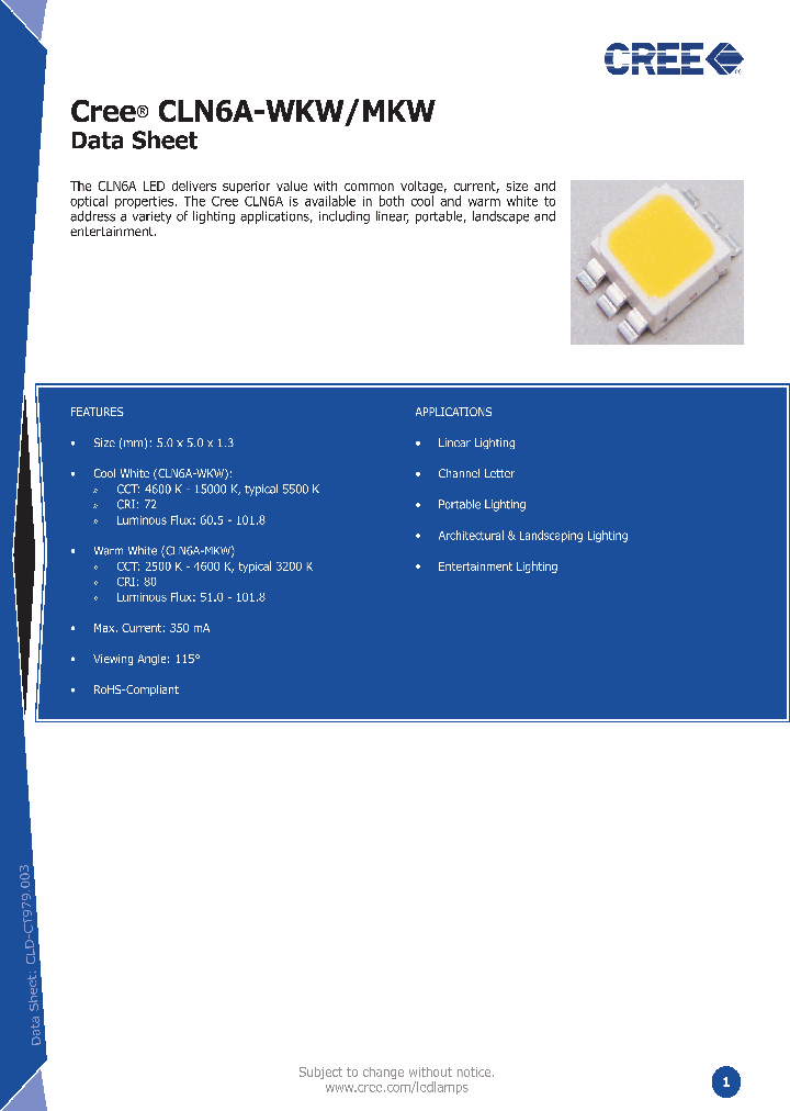CLN6A-WKW_2310876.PDF Datasheet