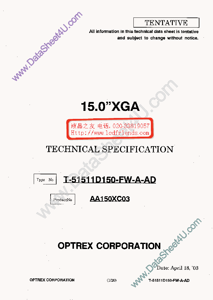AA150XC03_2312676.PDF Datasheet