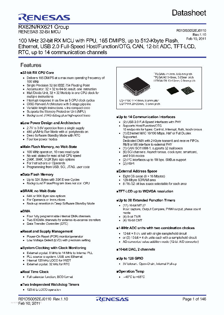 RX62N_2313627.PDF Datasheet