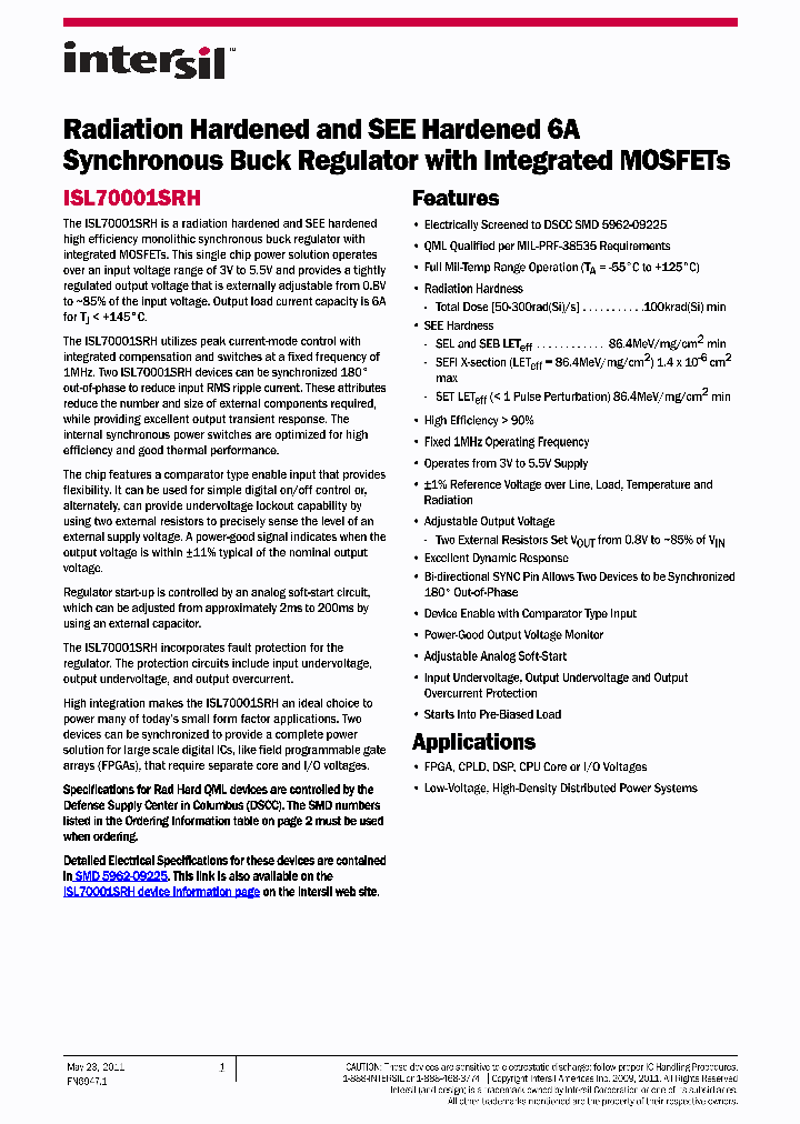 ISL70001SRHEVAL1Z_2322691.PDF Datasheet