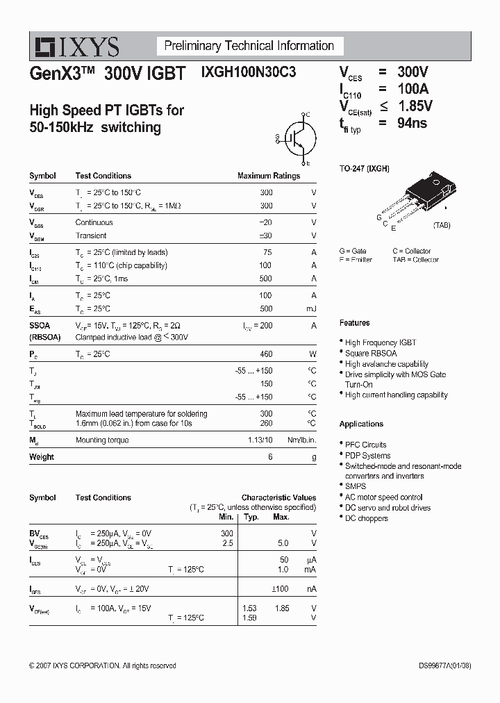 IXGH100N30C3_2322272.PDF Datasheet