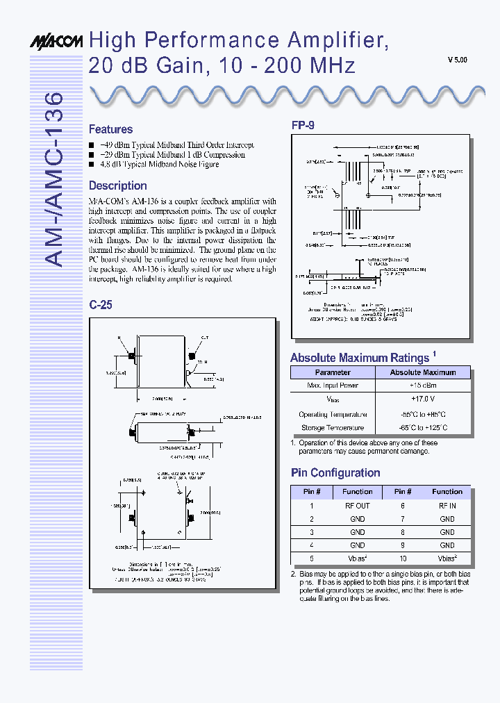 AMC-136SMA_2323703.PDF Datasheet