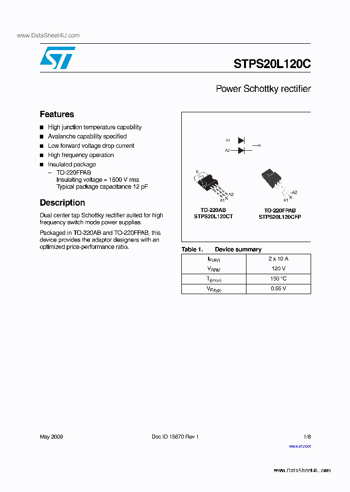 STPS20L120C_2315956.PDF Datasheet