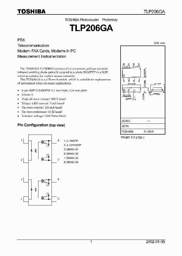 TLP206GA_2324928.PDF Datasheet