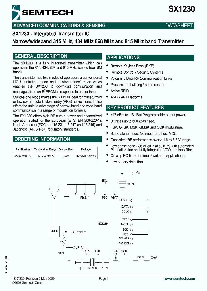 SX1230I066TRT_2329523.PDF Datasheet