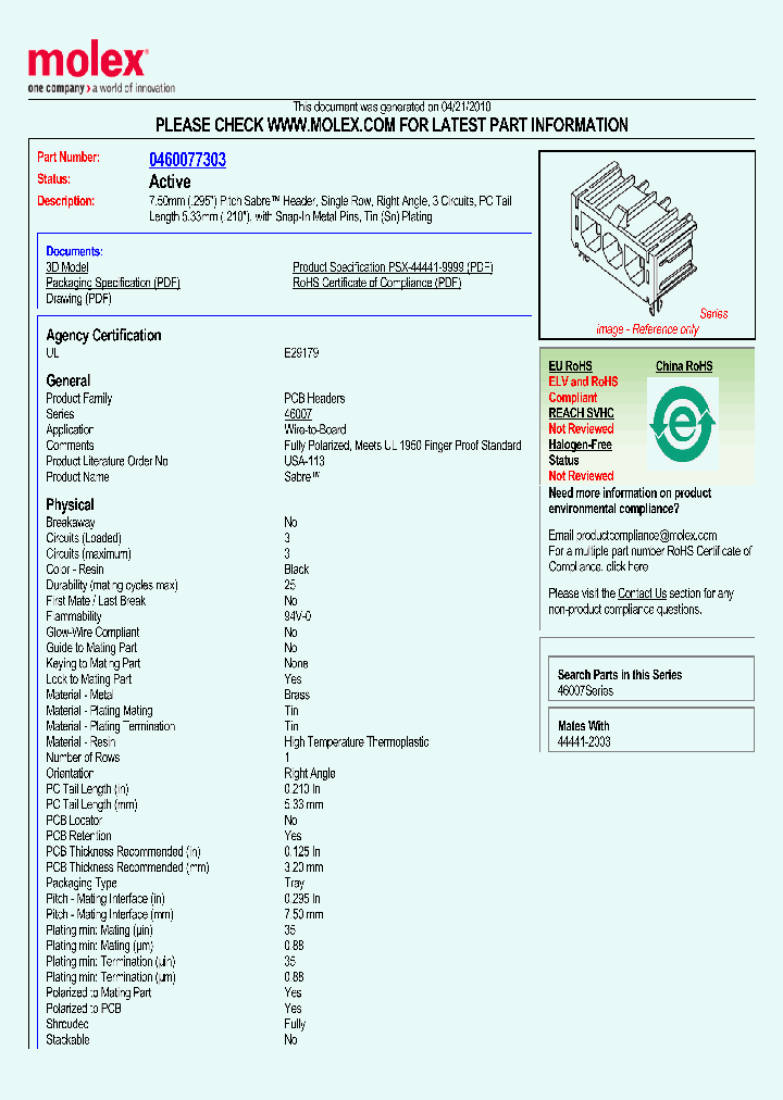 46007-7303_2329960.PDF Datasheet