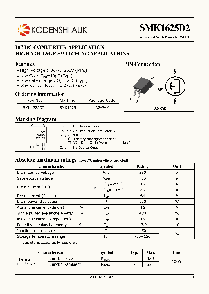 SMK1625D2_2329927.PDF Datasheet