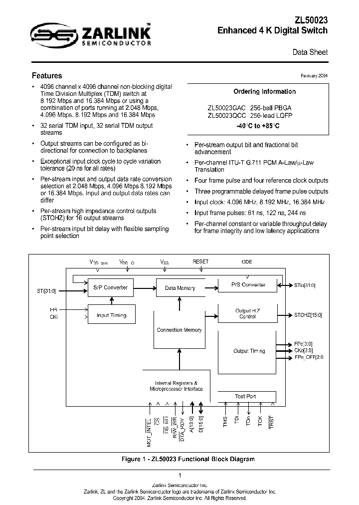 ZL50023_2341720.PDF Datasheet