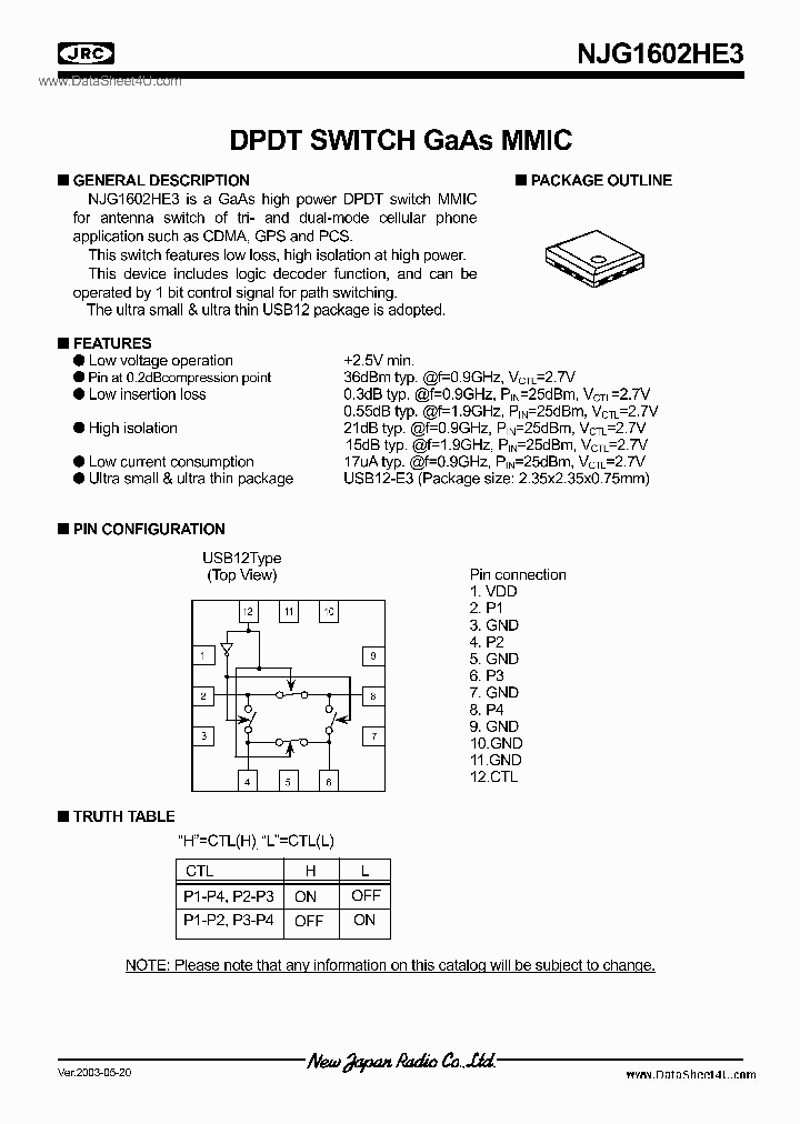 NJG1602HE3_2338549.PDF Datasheet