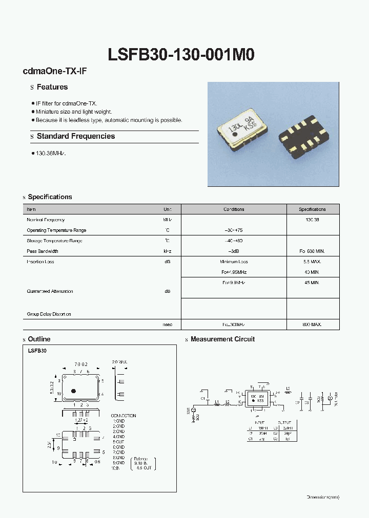 LSFB30-130-001MO_2372219.PDF Datasheet