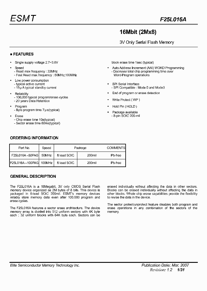 F25L016A-50PAG_2372780.PDF Datasheet