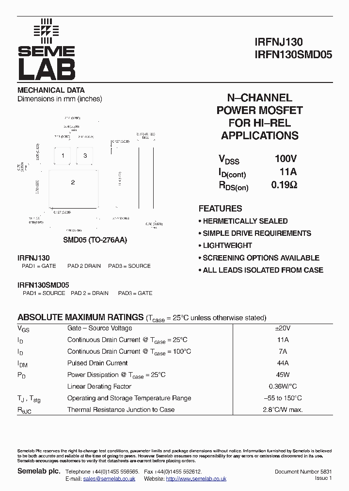 IRFN130SMD05_2375797.PDF Datasheet