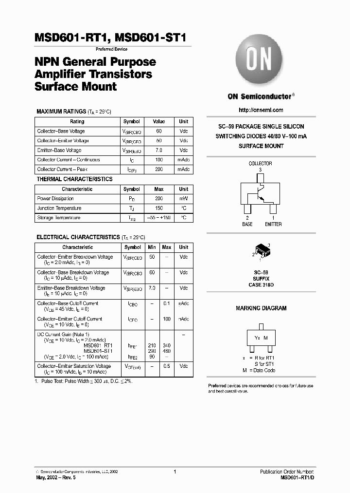 MSD601-RT1G_2367965.PDF Datasheet