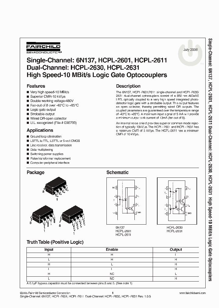 HCPL-2601WV_2375030.PDF Datasheet