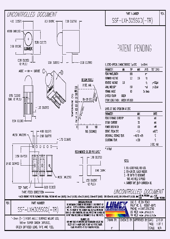 SSF-LXH305SGD-TR_2378209.PDF Datasheet