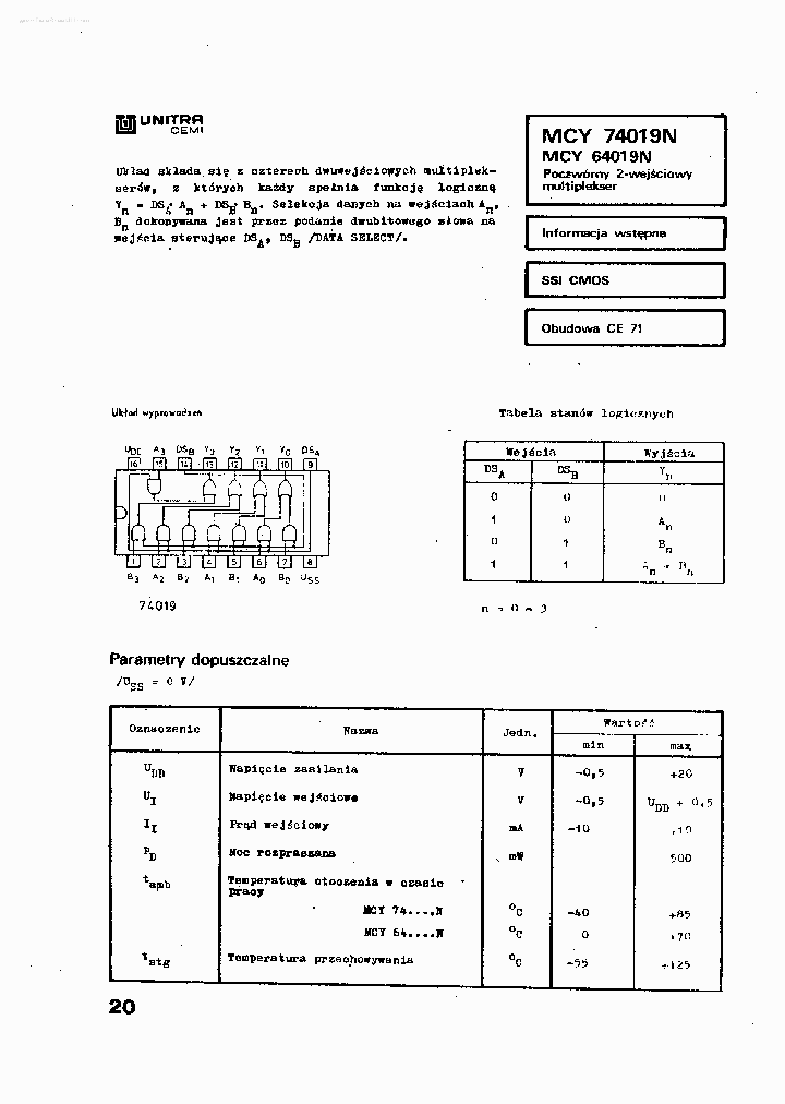 MCY74019N_2374371.PDF Datasheet