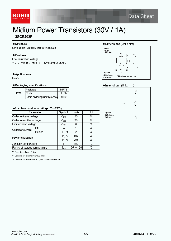 2SCR293P_2378606.PDF Datasheet