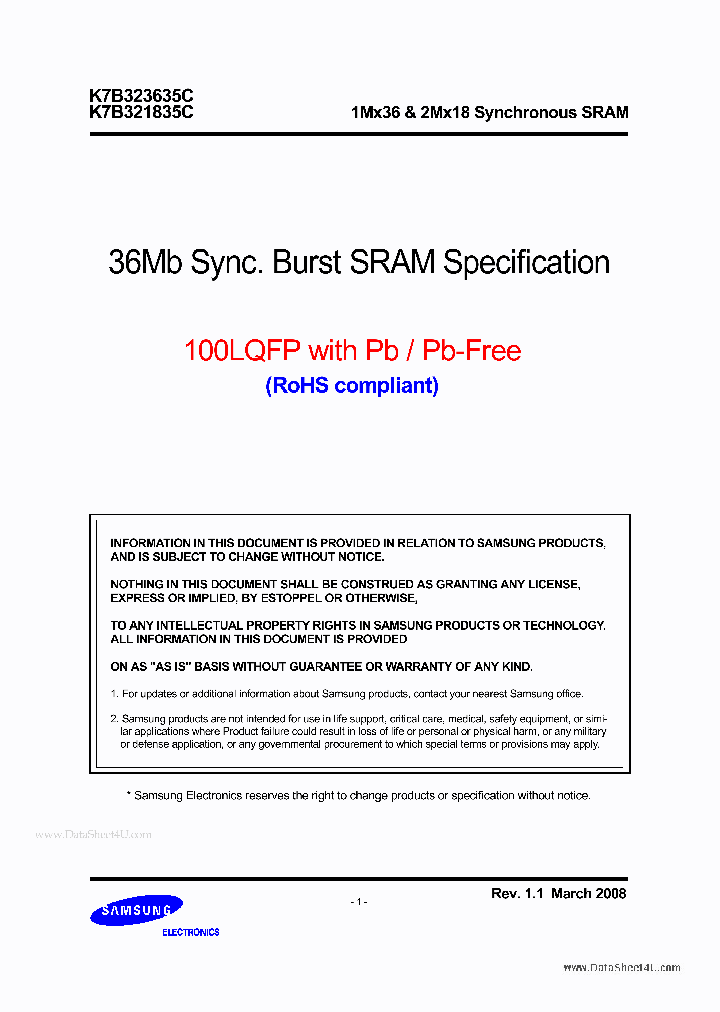 K7B321835C_2378525.PDF Datasheet