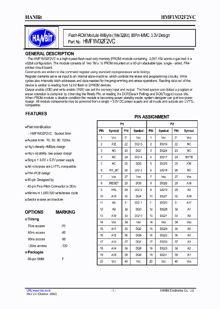 HMF1M32F2VC-80_2380064.PDF Datasheet